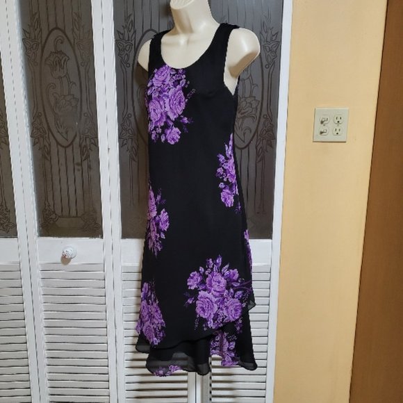 K Petite Collection Ladies Beautiful Floral Midi Dress - Picture 4 of 10